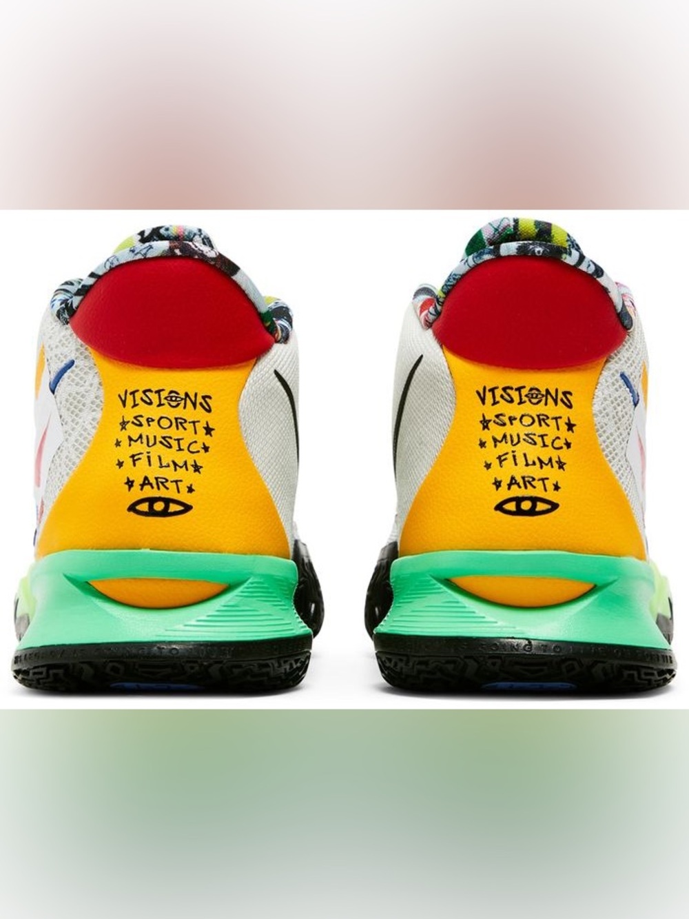 Nike Kyrie 7 “Visions” Basketball Shoes 2021 | White Multi-Color | Men’s Size 10 - Picture 4 of 14